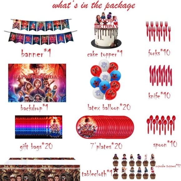 Stranger Things birthday party in a bag. - Picture 9 of 14